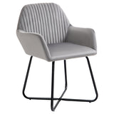 Polyester Fabric Accent Chair 60cm Wide With Metal Base - Velmora