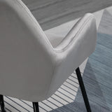 Polyester Fabric Accent Chair 60cm Wide With Metal Base - Velmora