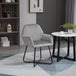 Polyester Fabric Accent Chair 60cm Wide With Metal Base - Velmora