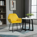 Polyester Fabric Accent Chair 60cm Wide With Metal Base - Velmora