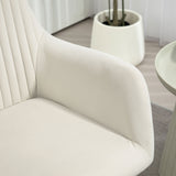 Polyester Fabric Accent Chair 60cm Wide With Metal Base - Velmora