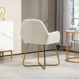 Polyester Fabric Accent Chair 60cm Wide With Metal Base - Velmora