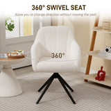 Polyester Fabric Accent Chair 63cm Wide With Steel Legs - Velmora