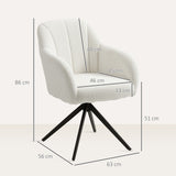 Polyester Fabric Accent Chair 63cm Wide With Steel Legs - Velmora