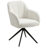 Polyester Fabric Accent Chair 63cm Wide With Steel Legs - Velmora