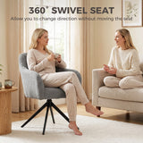 Polyester Fabric Accent Chair 63cm Wide With Steel Legs - Velmora
