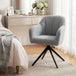 Polyester Fabric Accent Chair 63cm Wide With Steel Legs - Velmora