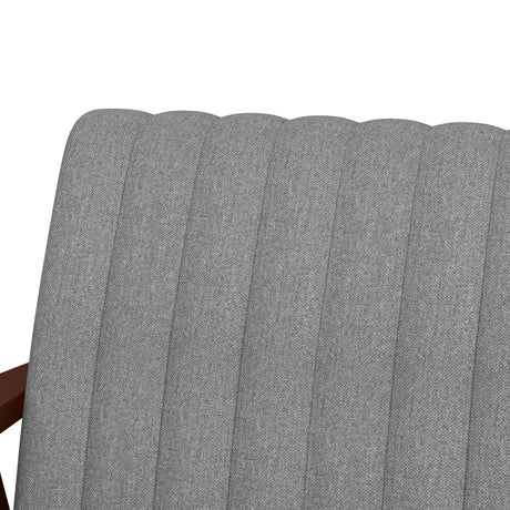 Polyester Fabric Accent Chair 64cm Wide With Wooden Frame - Velmora