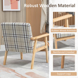 Polyester Fabric Accent Chair With Wooden Frame 66cm Wide - Velmora