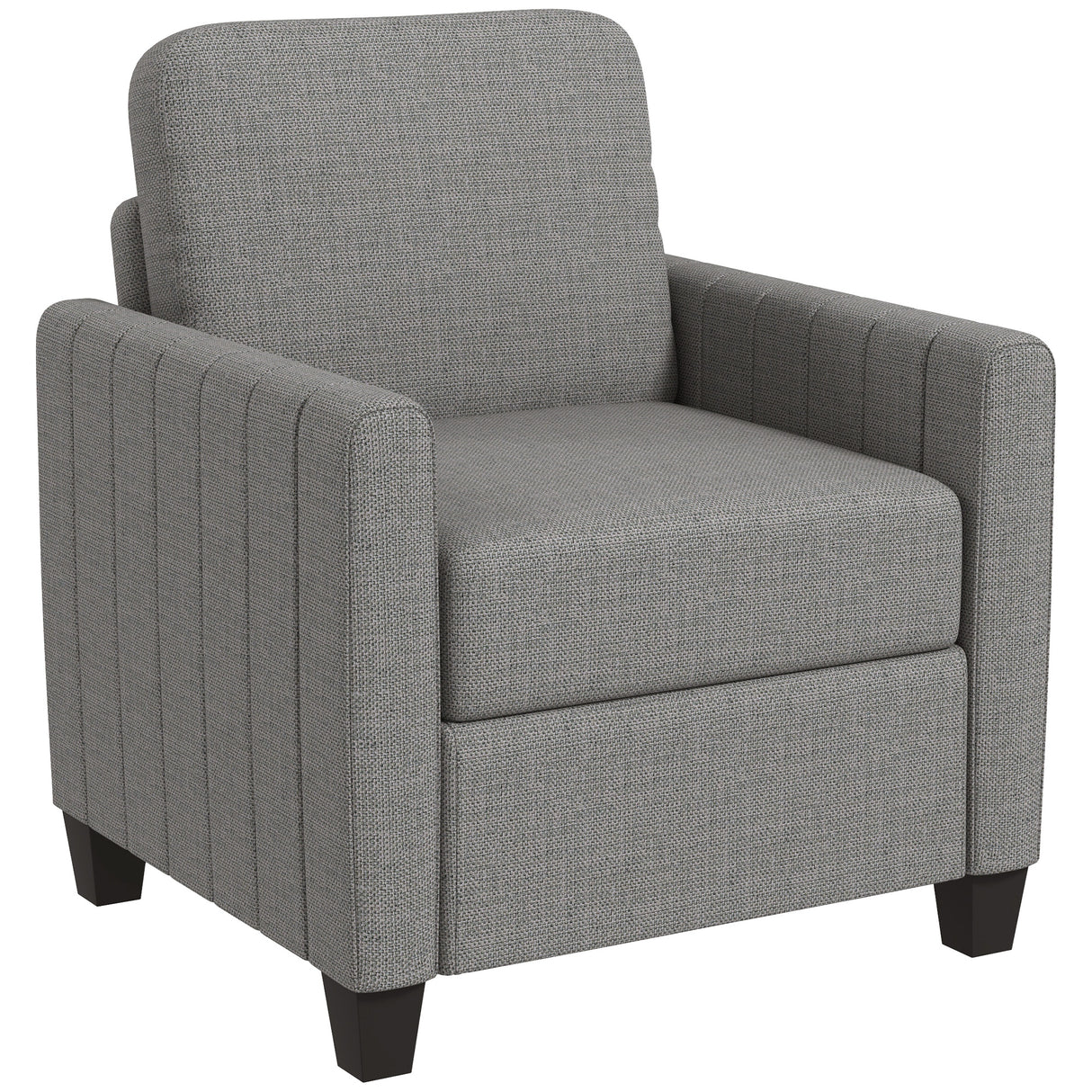 Polyester Fabric Armchair 78cm Wide - Velmora
