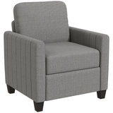 Polyester Fabric Armchair 78cm Wide - Velmora