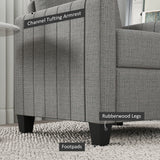 Polyester Fabric Armchair 78cm Wide - Velmora