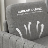 Polyester Fabric Armchair 78cm Wide - Velmora