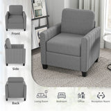 Polyester Fabric Armchair 78cm Wide - Velmora