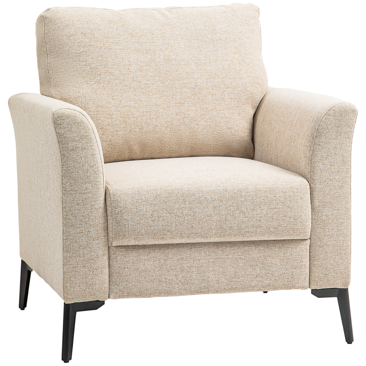 Polyester Fabric Armchair 82cm Wide - Velmora