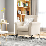Polyester Fabric Armchair 82cm Wide - Velmora
