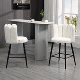 Polyester Fabric Bar Chairs in Set Of 2 - Velmora