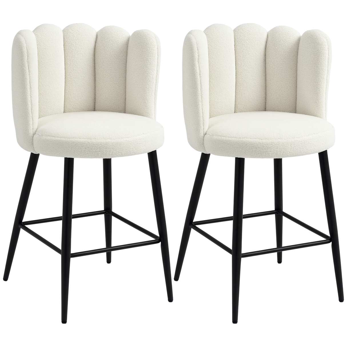 Polyester Fabric Bar Chairs in Set Of 2 - Velmora