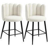 Polyester Fabric Bar Chairs in Set Of 2 - Velmora