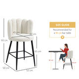 Polyester Fabric Bar Chairs in Set Of 2 - Velmora