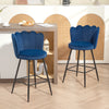 Polyester Fabric Bar Chairs in Set Of 2 - Velmora