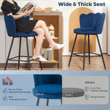 Polyester Fabric Bar Chairs in Set Of 2 - Velmora