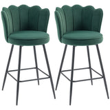 Polyester Fabric Bar Chairs in Set Of 2 - Velmora