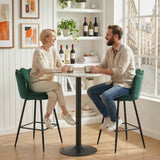 Polyester Fabric Bar Chairs in Set Of 2 - Velmora