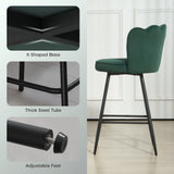 Polyester Fabric Bar Chairs in Set Of 2 - Velmora