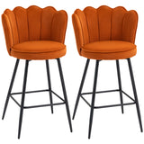 Polyester Fabric Bar Chairs in Set Of 2 - Velmora
