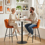 Polyester Fabric Bar Chairs in Set Of 2 - Velmora