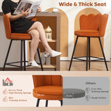 Polyester Fabric Bar Chairs in Set Of 2 - Velmora