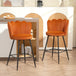 Polyester Fabric Bar Chairs in Set Of 2 - Velmora