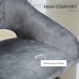 Polyester Fabric Bar Chairs in Set Of 2 With Steel Legs - Velmora