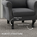 Polyester Fabric Chesterfield Accent Chair 76cm Wide - Velmora