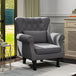 Polyester Fabric Chesterfield Accent Chair 76cm Wide - Velmora