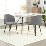 Polyester Fabric Dining Chairs in Set Of 2 - Velmora