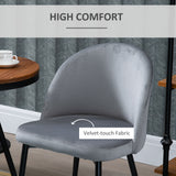 Polyester Fabric Dining Chairs in Set Of 2 - Velmora
