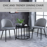 Polyester Fabric Dining Chairs in Set Of 2 - Velmora