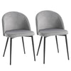 Polyester Fabric Dining Chairs in Set Of 2 - Velmora