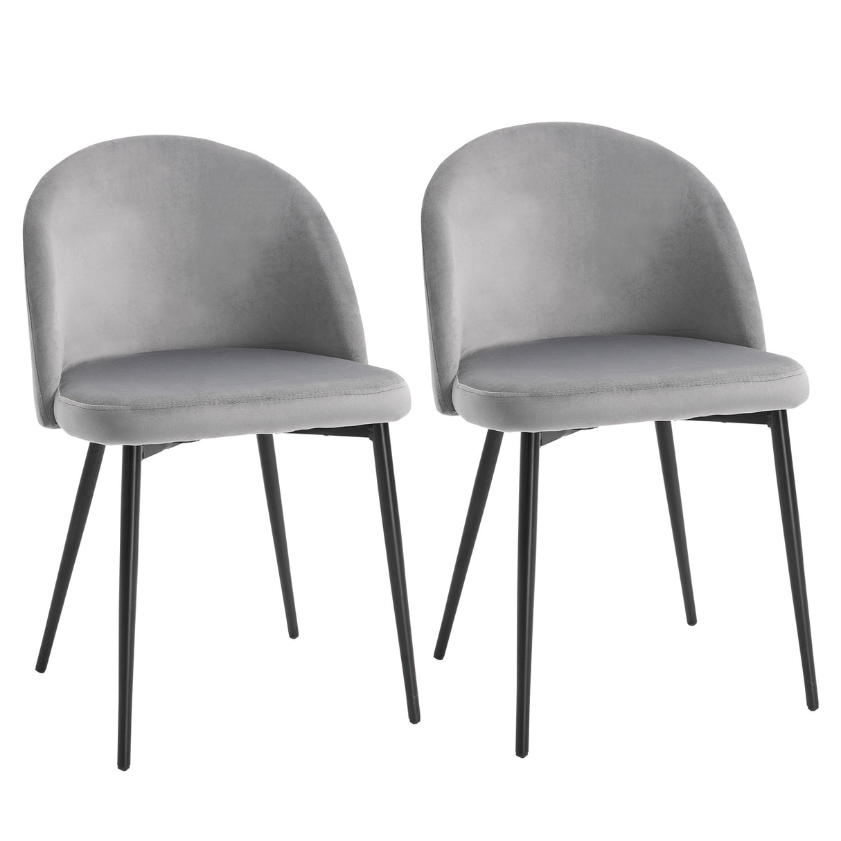 Polyester Fabric Dining Chairs in Set Of 2 - Velmora