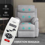 Polyester Fabric Electric Recliner Chair 83cm Wide - Velmora