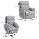 Polyester Fabric Electric Recliner Chair 83cm Wide - Velmora