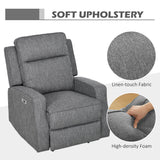 Polyester Fabric Electric Recliner Chair 84cm Wide - Velmora