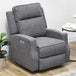 Polyester Fabric Electric Recliner Chair 84cm Wide - Velmora