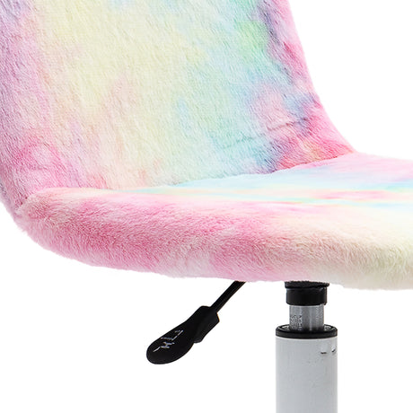 Polyester Fabric Home And Office Chair 41cm Wide With Swivel Wheel - Velmora