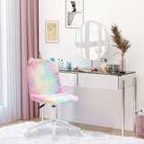 Polyester Fabric Home And Office Chair 41cm Wide With Swivel Wheel - Velmora