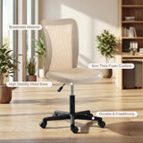 Polyester Fabric Home And Office Chair 43cm W x 54cm D Armless - Velmora