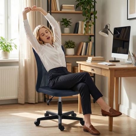 Polyester Fabric Home And Office Chair 43cm W x 54cm D Armless - Velmora
