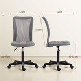 Polyester Fabric Home And Office Chair 43cm W x 54cm D Armless - Velmora